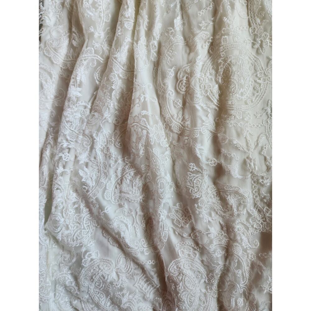 NWT Tadashi Shoji Deep Lagoon Lace Chain Mesh Gown Size 12 Ivory #2A503 - Picture 10 of 12